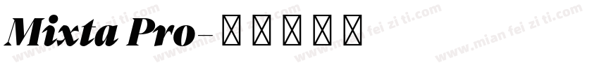 Mixta Pro字体转换